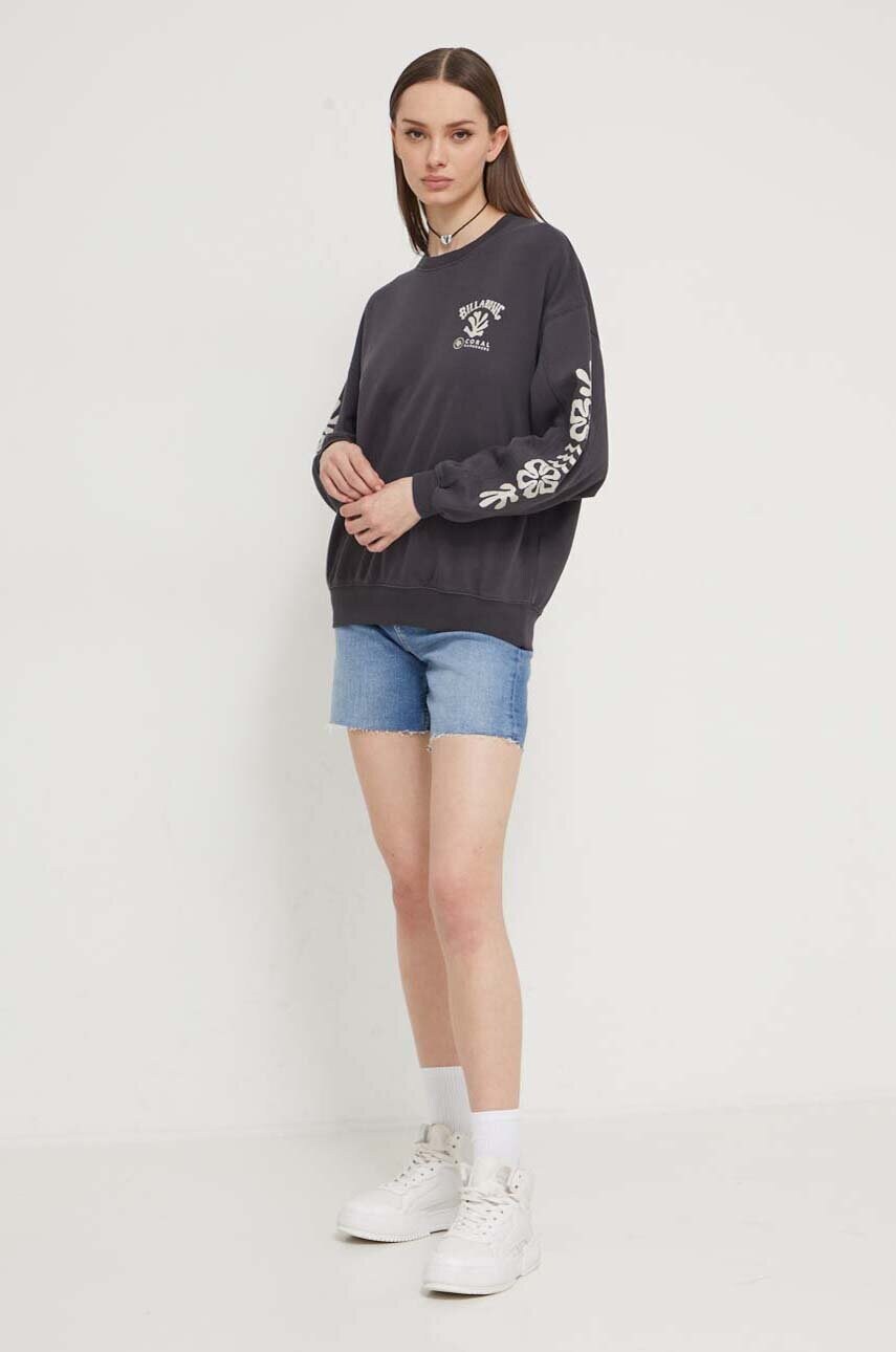 Кофта Billabong BILLABONG X CORAL GARDENERS жіноча колір сірий з принтом