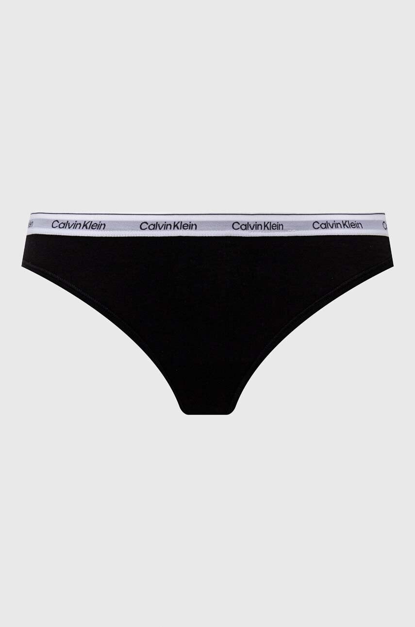Стринги Calvin Klein Underwear 3-pack колір чорний 000QD5209E