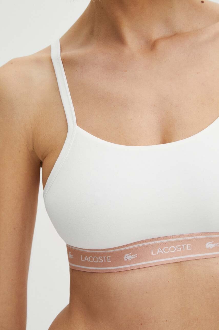 Бюстгальтер Lacoste колір білий однотонний