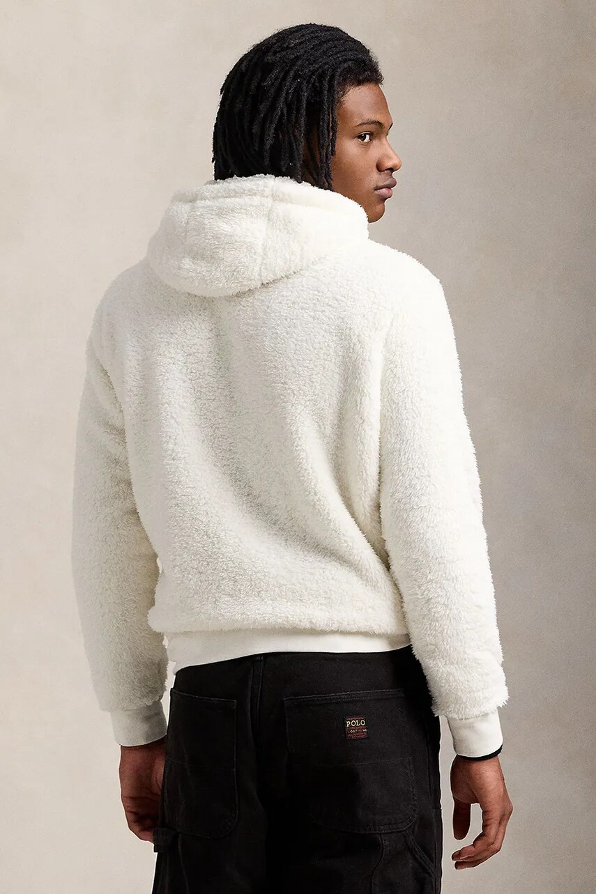 Кофта Polo Ralph Lauren чоловіча колір синій з капюшоном з аплікацією 710930550