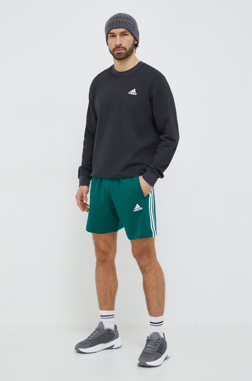 Кофта adidas чоловіча колір чорний однотонна