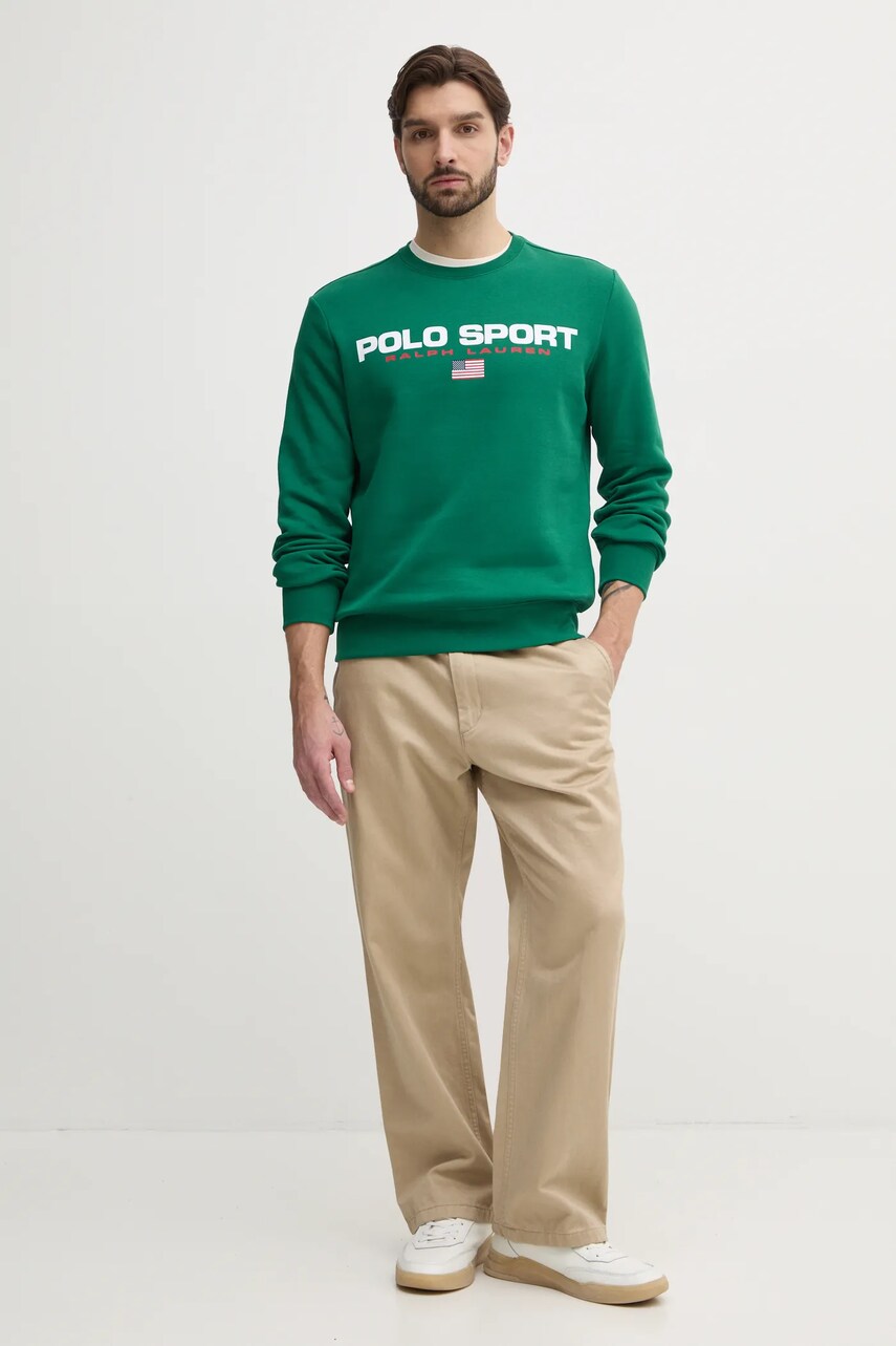 Кофта Polo Ralph Lauren чоловіча колір білий з принтом 710835770