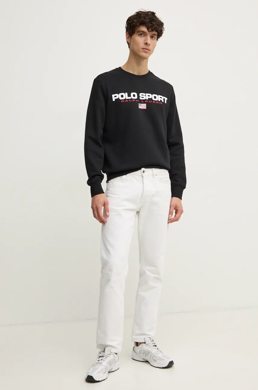 Кофта Polo Ralph Lauren чоловіча колір білий з принтом 710835770