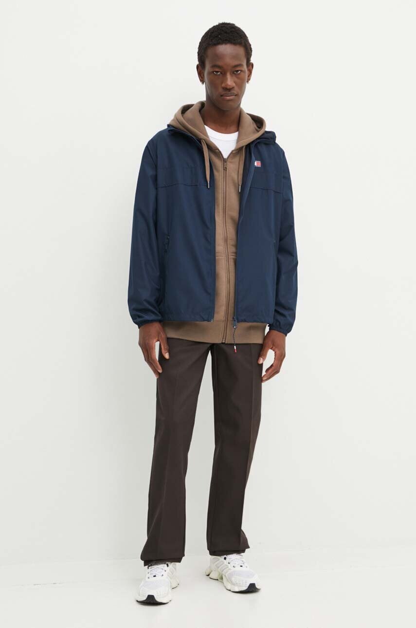 Кофта Dickies SUMMERDALE ZIP THROUGH чоловіча колір коричневий з капюшоном однотонна DK0A4YQA