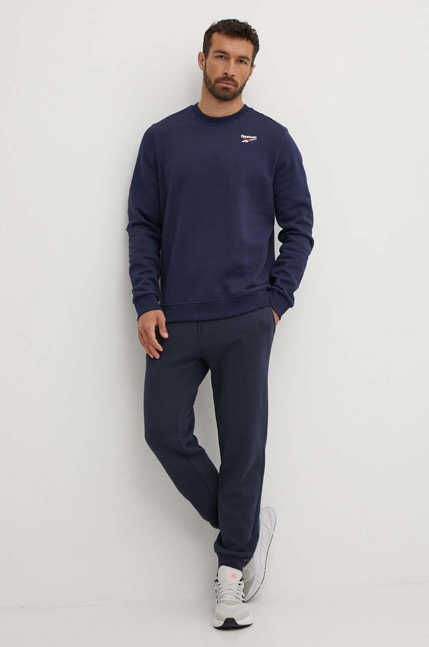 Кофта Reebok Identity чоловіча колір синій з аплікацією 100202867