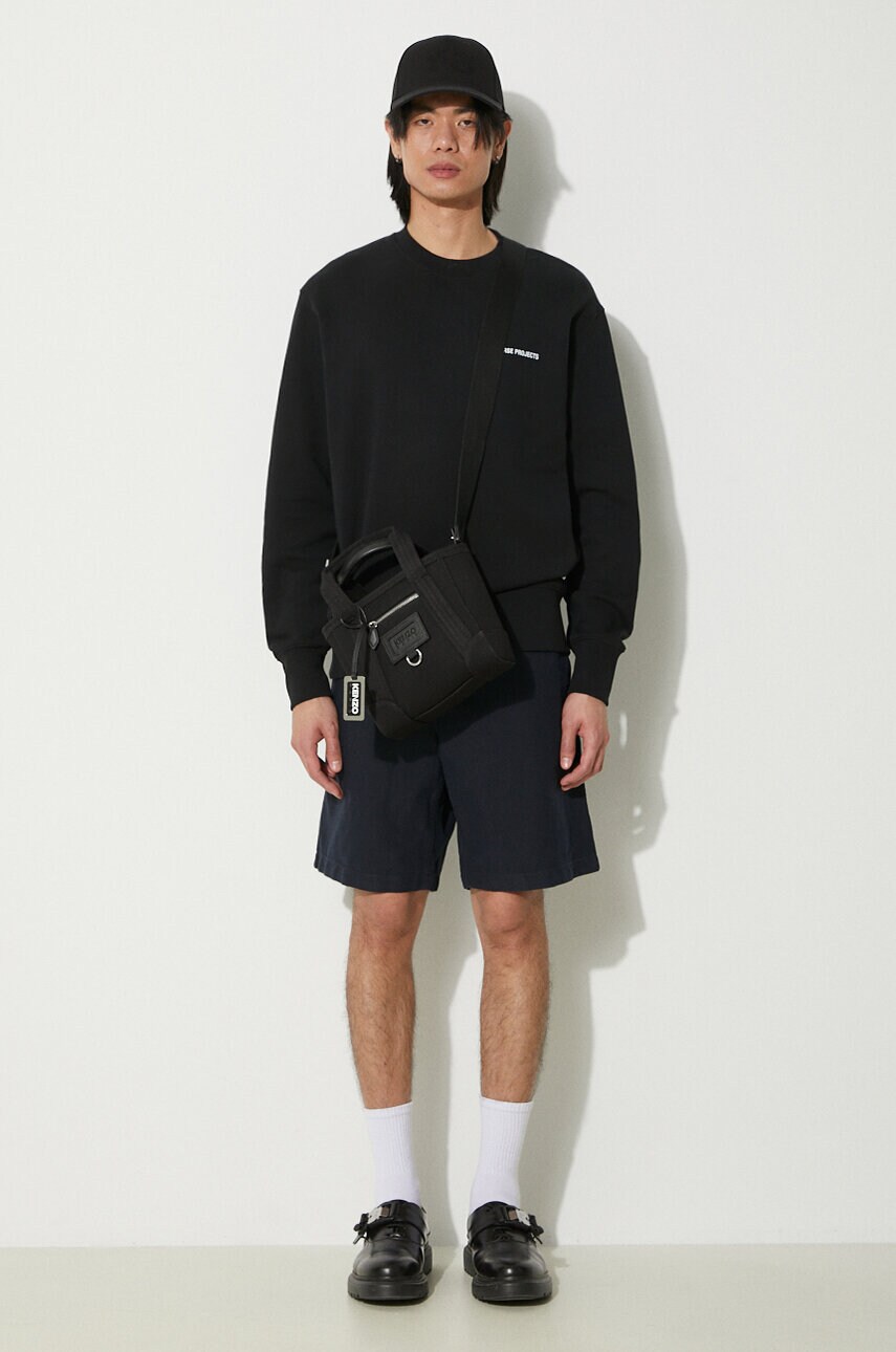 Бавовняна кофта Norse Projects Arne Relaxed Organic Logo чоловіча колір чорний з принтом N20.1302.9999