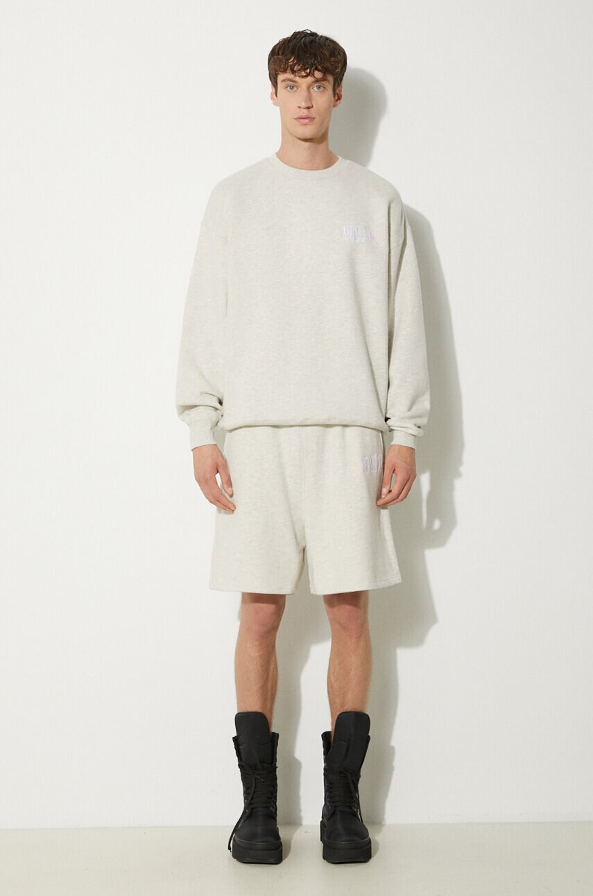 Бавовняна кофта Awake NY Awake Crewneck чоловіча колір сірий з аплікацією SP24-CN002