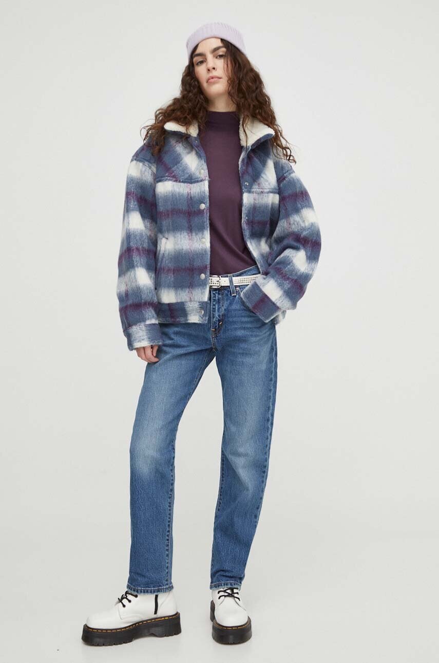 Лонгслів G-Star Raw жіночий колір фіолетовий півгольф