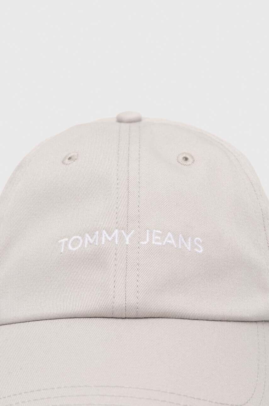Бавовняна бейсболка Tommy Jeans колір сірий візерунок