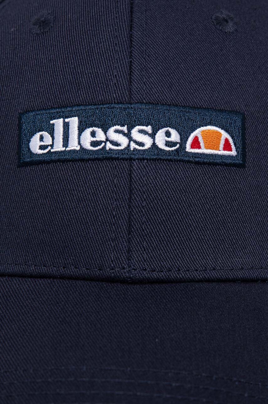 Бавовняна бейсболка Ellesse колір синій з аплікацією