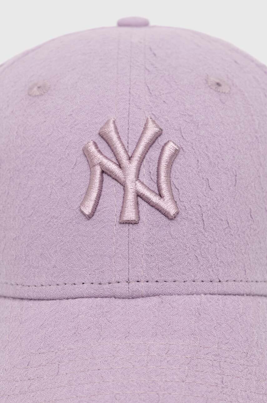 Кепка New Era колір фіолетовий з аплікацією LOS ANGELES DODGERS