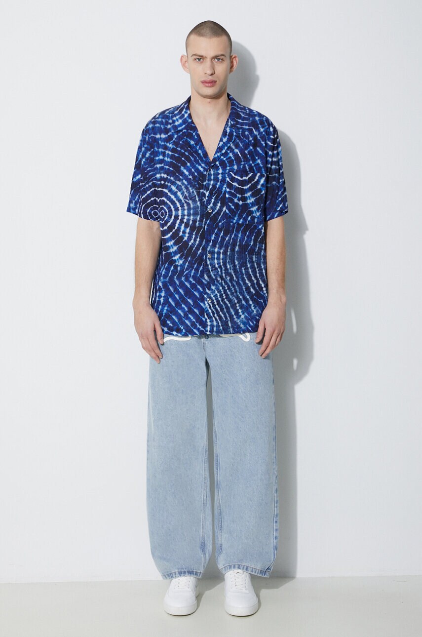 Сорочка Marcelo Burlon Aop Soundwaves Hawaii Shirt чоловіча relaxed CMGG001S24FAB0014501