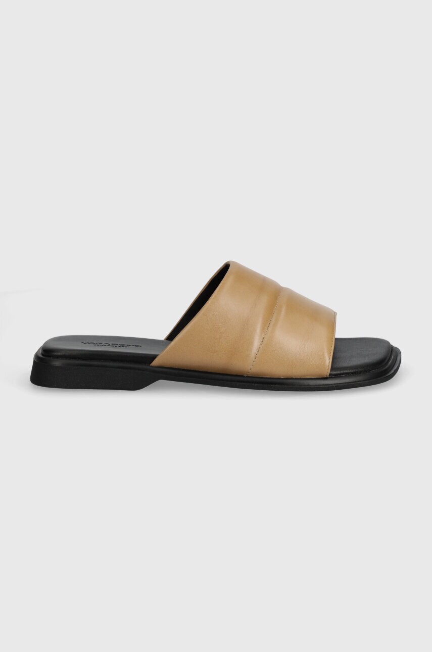 Шкіряні шльопанці Vagabond Shoemakers IZZY жіночі колір бежевий 5713-001-13