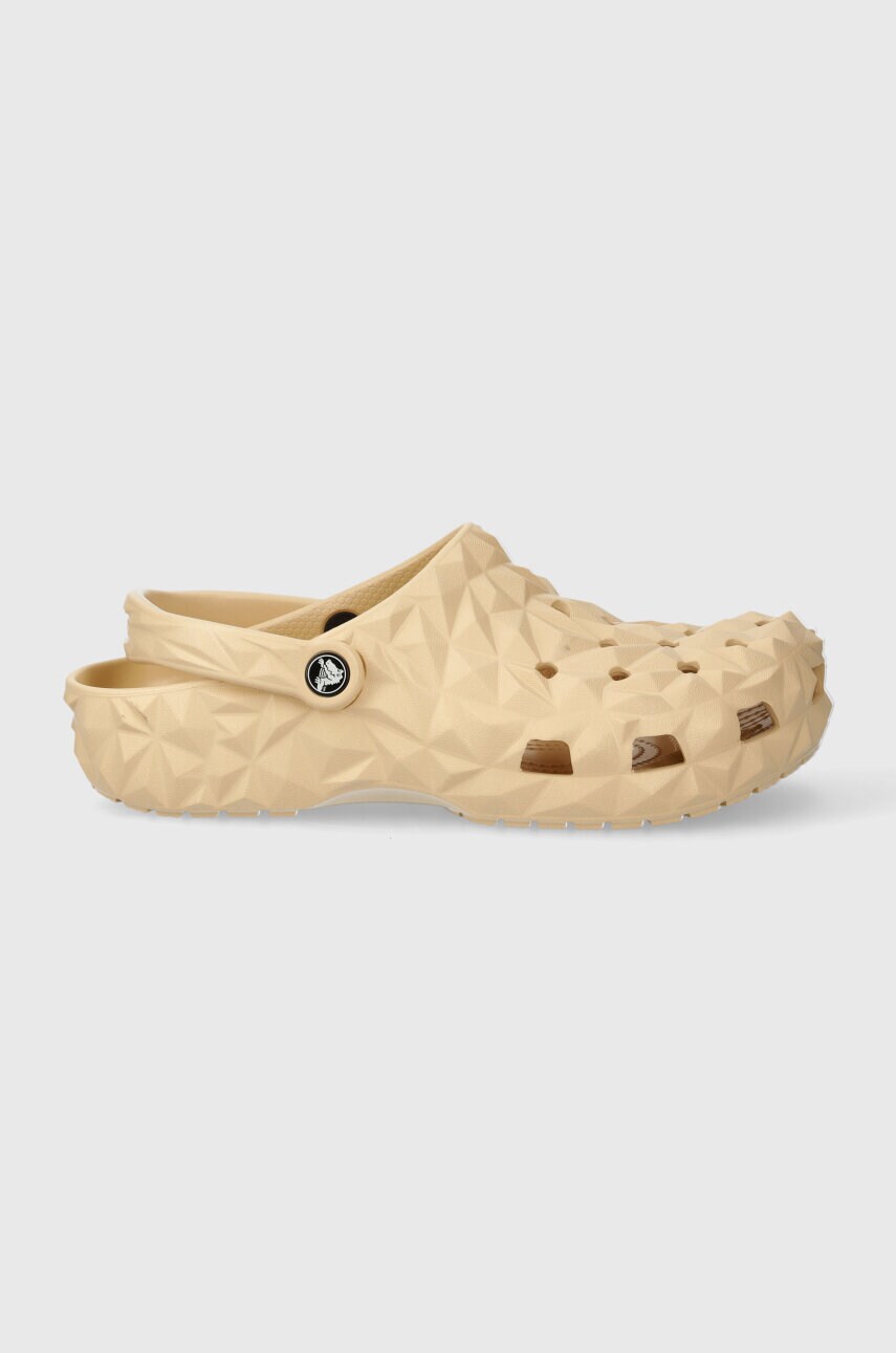 Шльопанці Crocs Classic Geometric Clog колір бежевий 209563