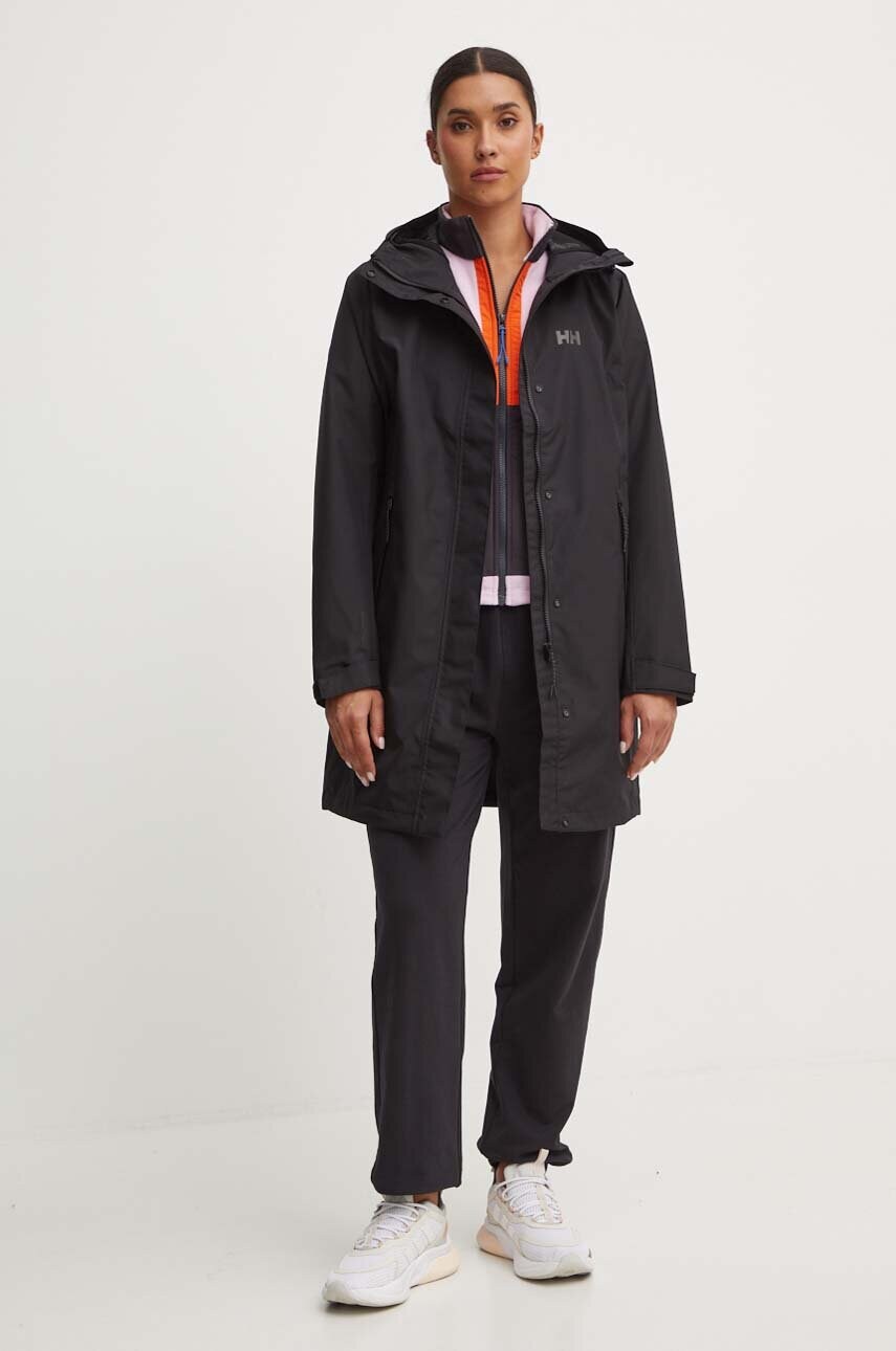 Куртка Helly Hansen жіноча колір чорний перехідна 54075