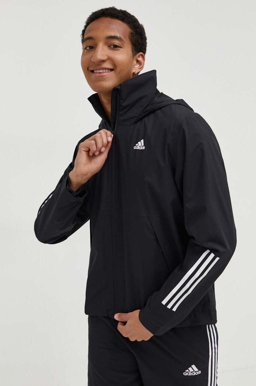 Куртка adidas чоловіча колір чорний перехідна