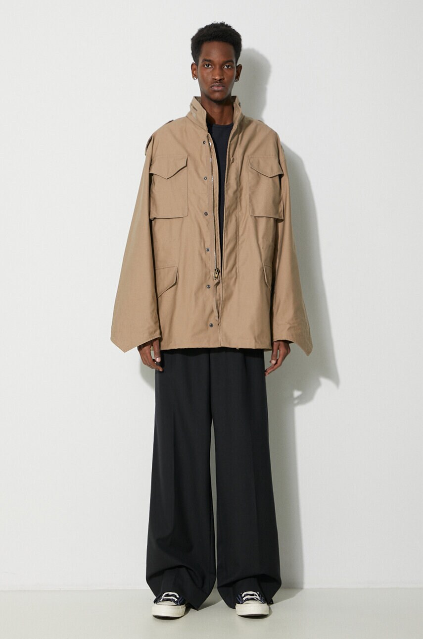 Куртка Alpha Industries M-65 чоловіча колір бежевий перехідна oversize 100103
