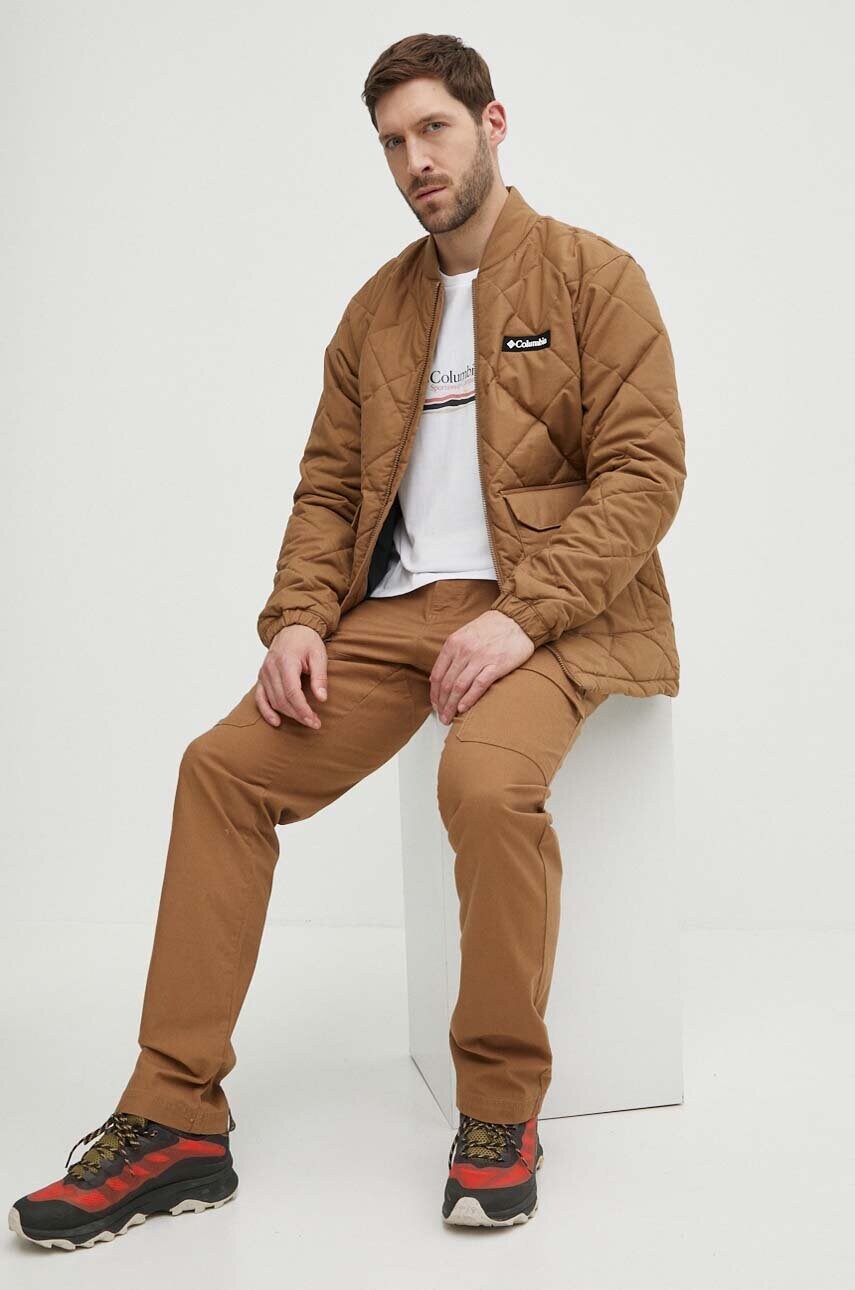 Куртка Columbia Rad Padded чоловіча колір коричневий перехідна 2071251