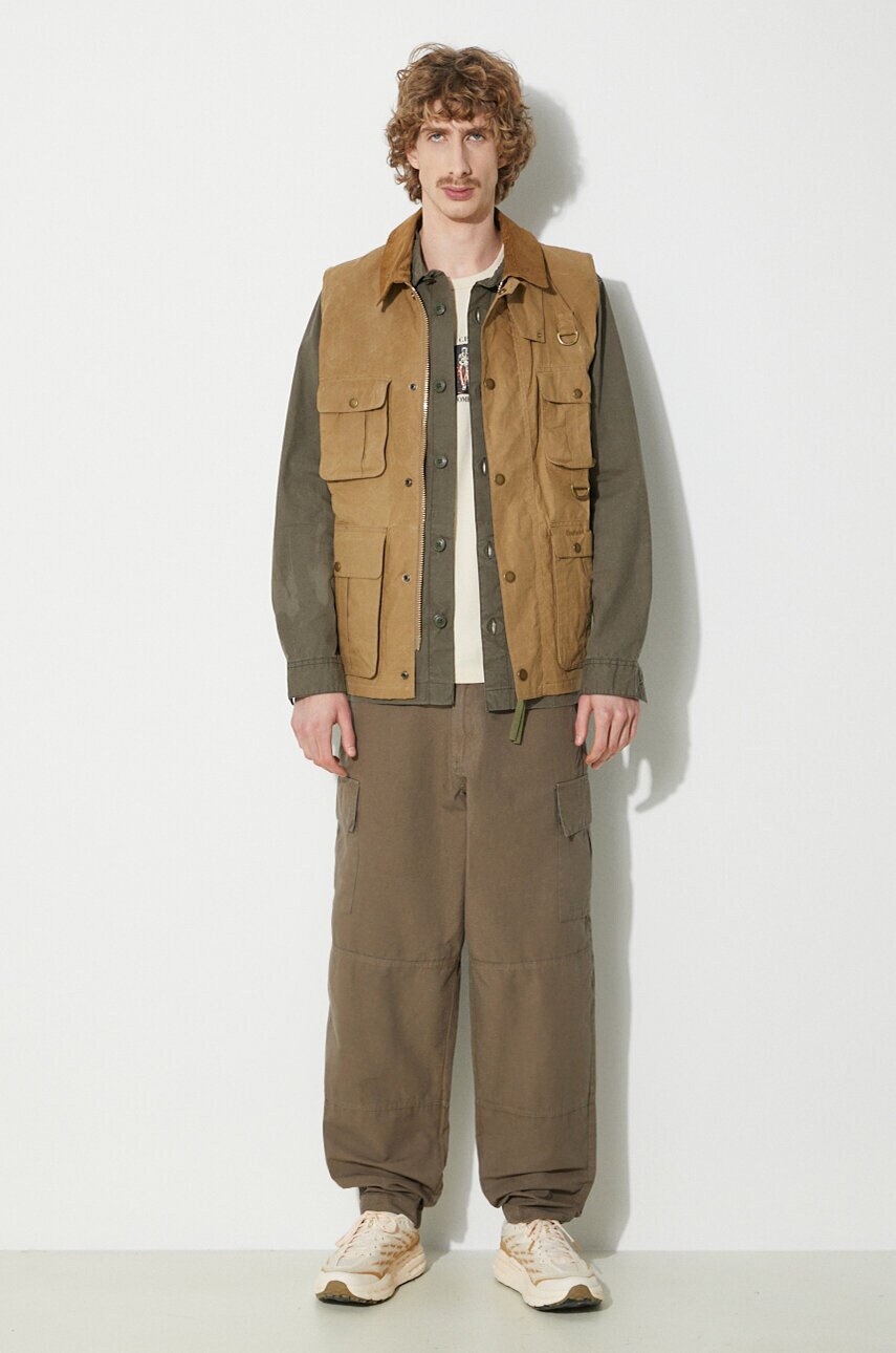 Безрукавка Barbour Modified Transport Vest чоловіча колір бежевий перехідна MGI0246
