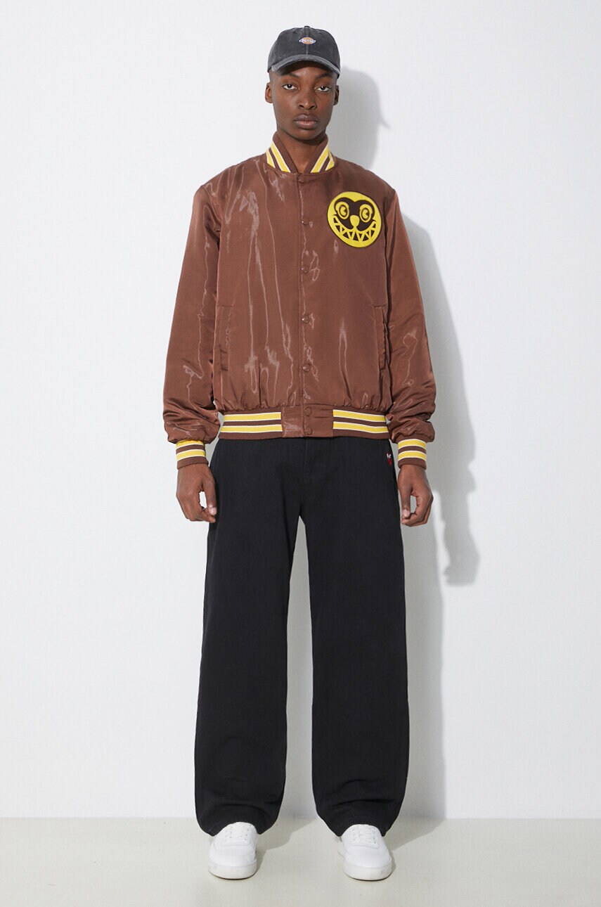 Куртка-бомбер ICECREAM Satin Bomber Jacket чоловічий колір коричневий перехідна IC24107