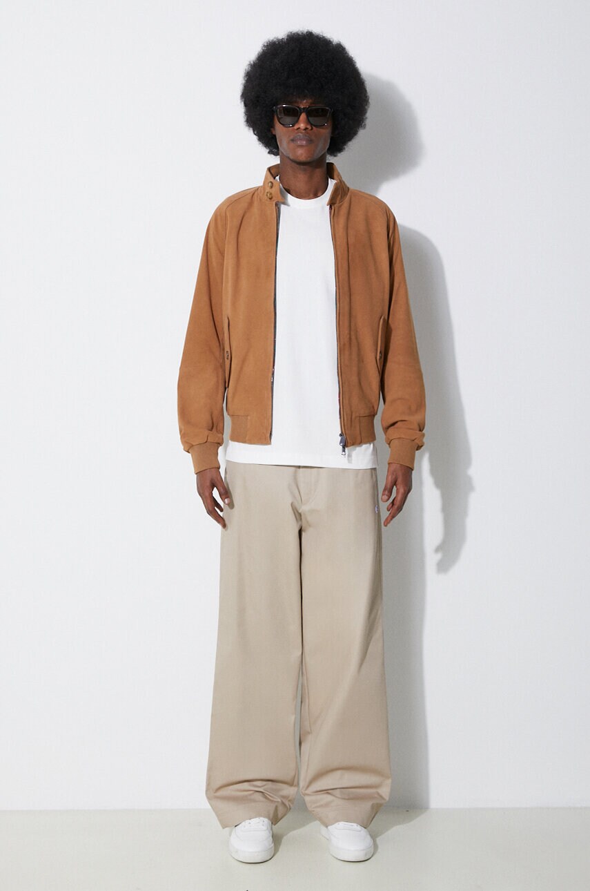 Замшева куртка Baracuta G9 Suede чоловіча колір коричневий перехідна BRCPS0939