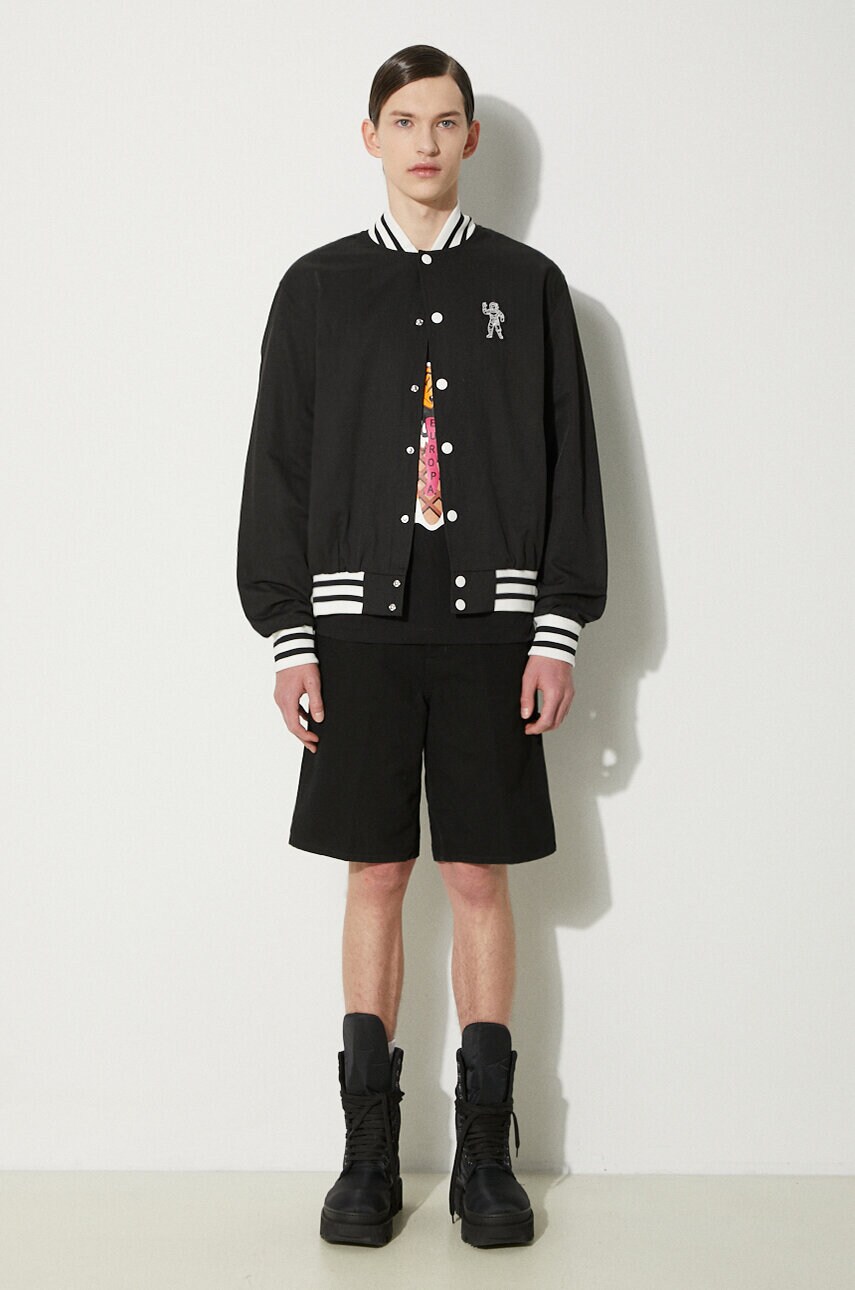 Куртка-бомбер Billionaire Boys Club Arch Logo Lightweight Varsity чоловіча колір чорний перехідна B24201