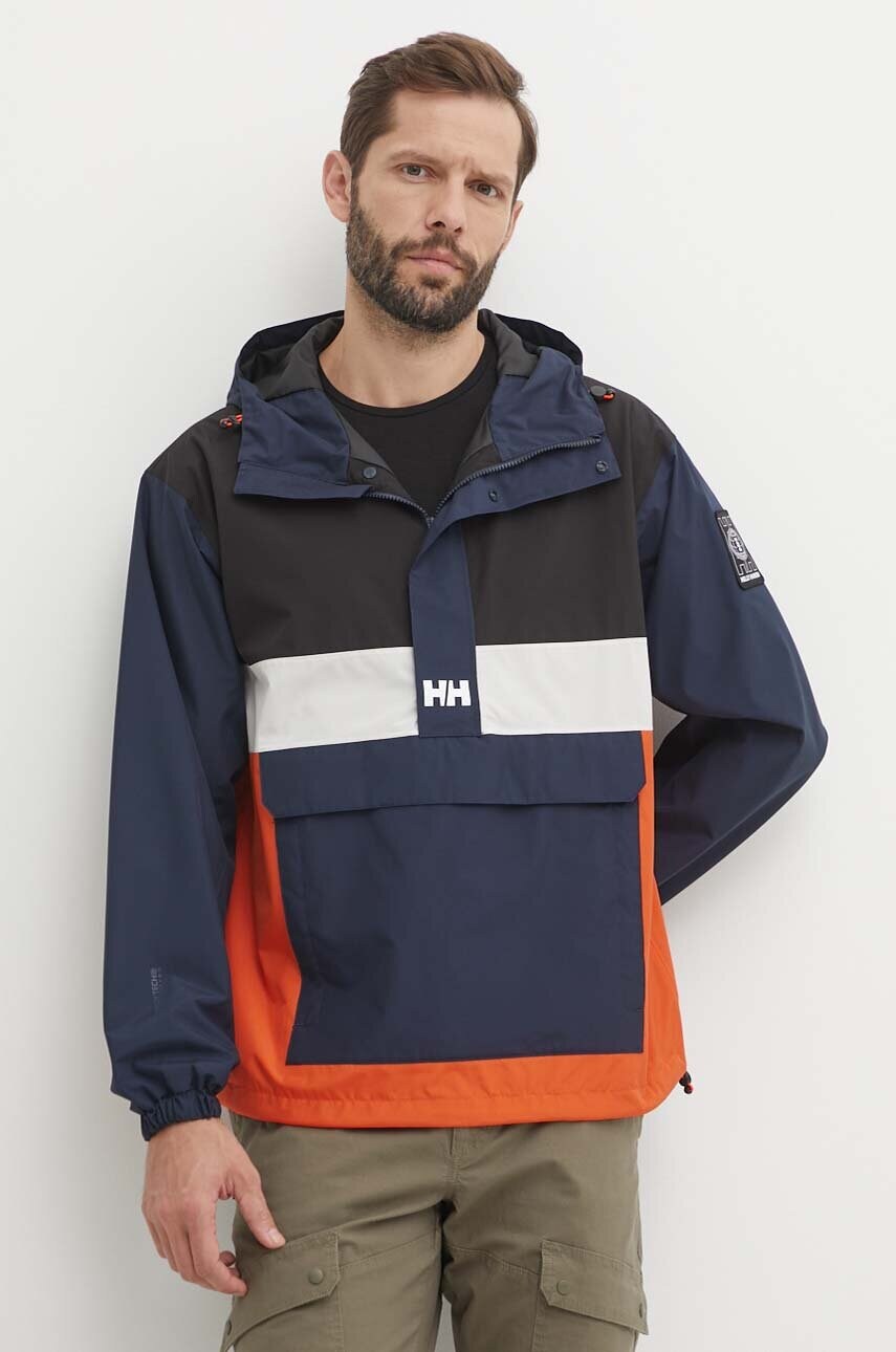 Дощовик Helly Hansen колір синій перехідна oversize