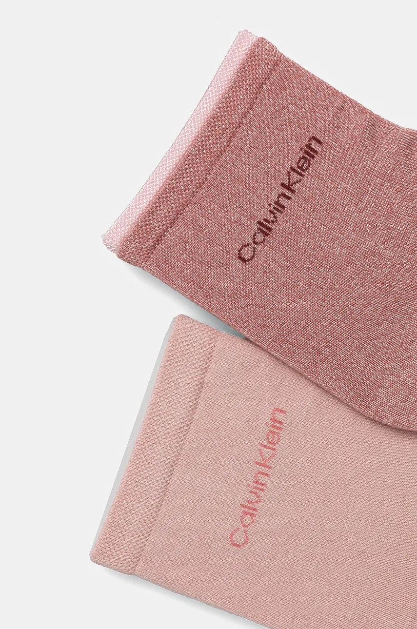 Шкарпетки Calvin Klein 2-pack жіночі колір рожевий 701229452