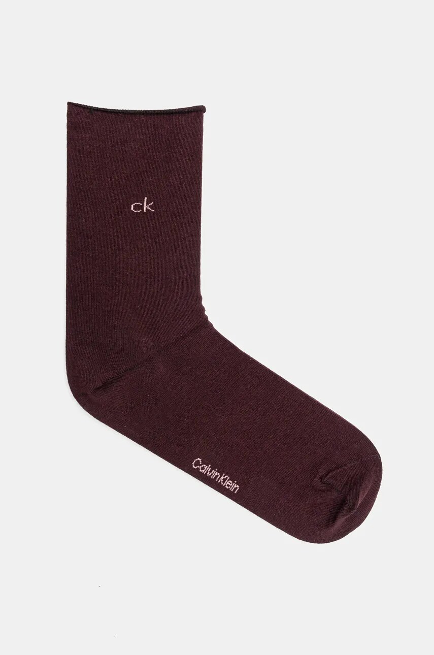 Шкарпетки Calvin Klein 4-pack жіночі колір бордовий 701229442