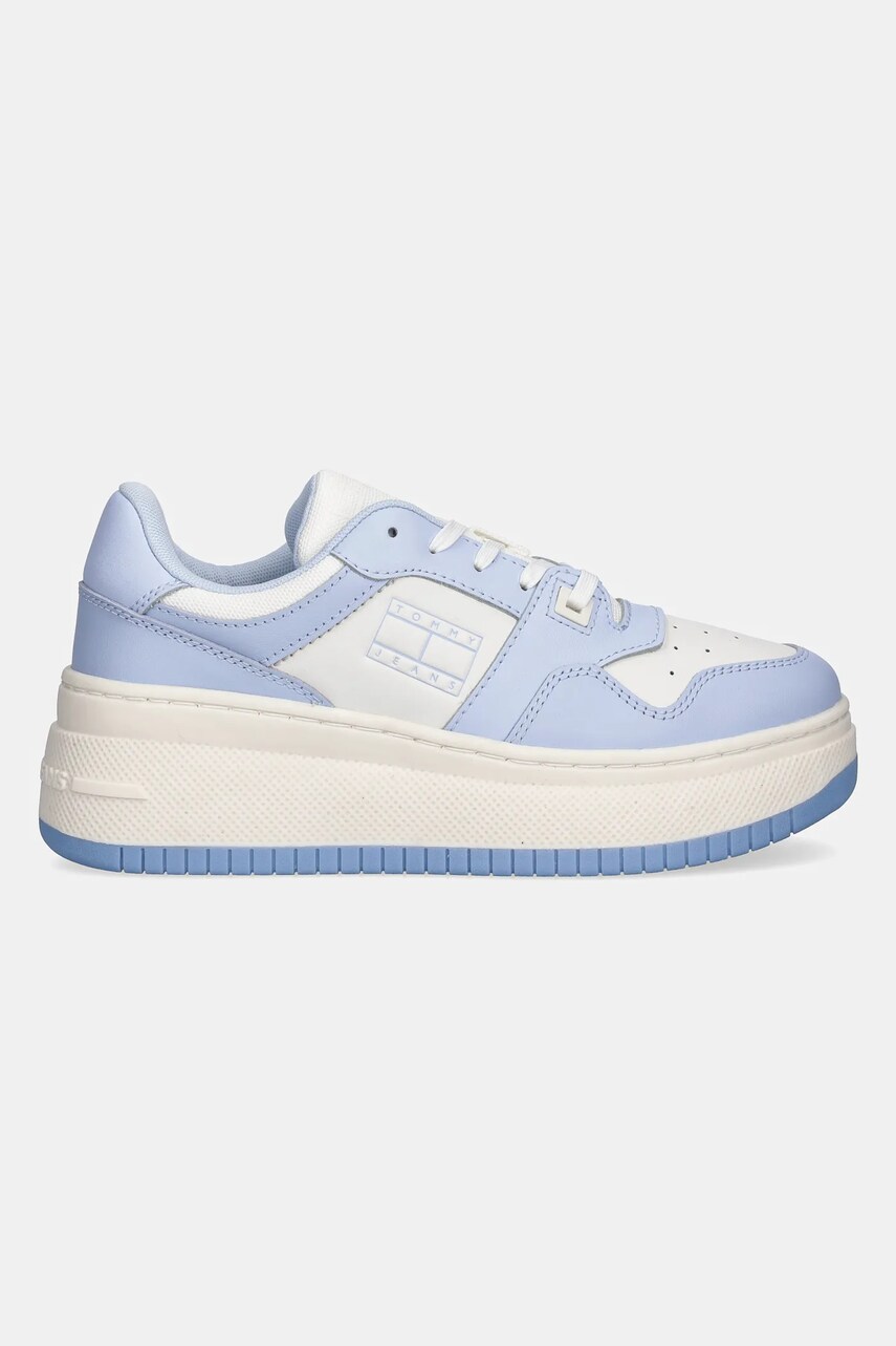 Кросівки Tommy Jeans TJW RETRO BASKET FLATFORM ESS колір чорний EN0EN02506