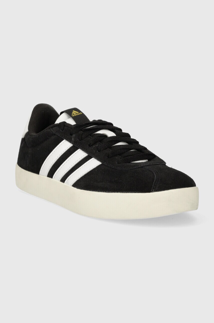 Шкіряні кросівки adidas COURT колір чорний