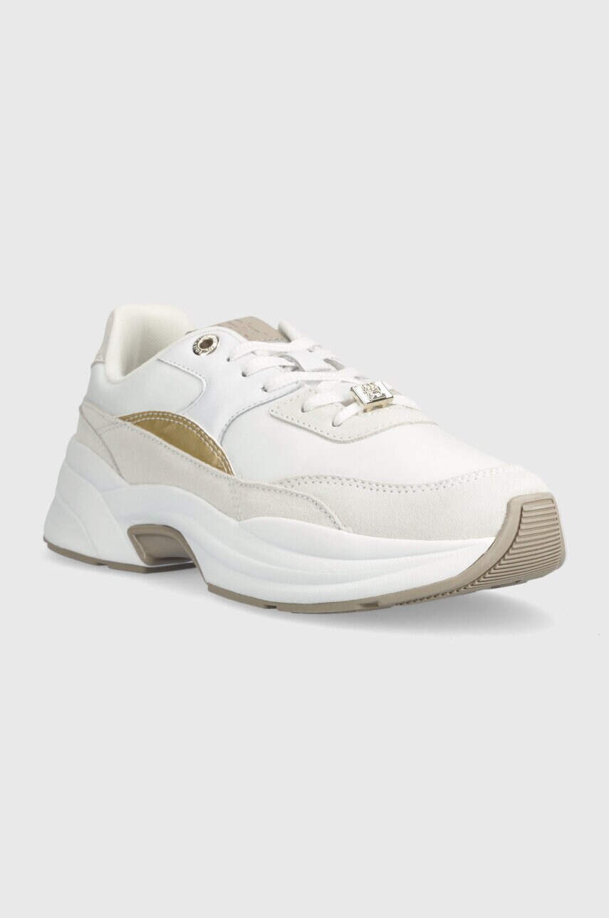 Кросівки Tommy Hilfiger CHUNKY FEMININE RUNNER HARDWARE колір білий FW0FW07703