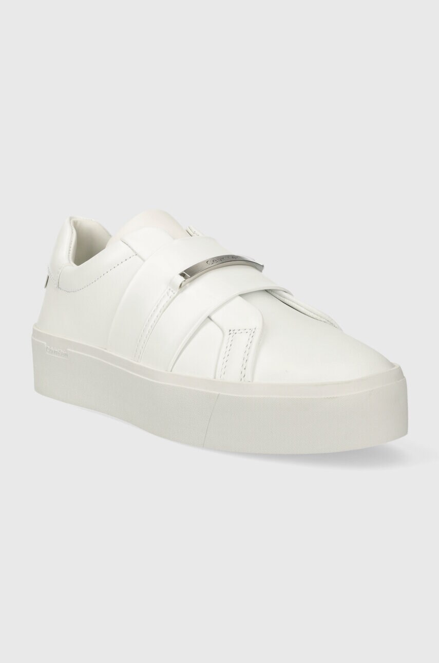 Кросівки Calvin Klein FLATFORM CUPSOLE SLIP ON W/HW колір білий HW0HW01862