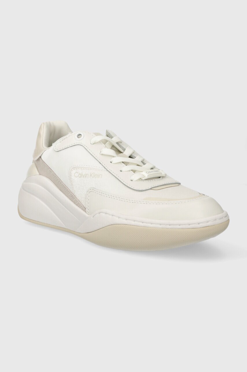 Кросівки Calvin Klein CLOUD WEDGE LACE UP-PEARLIZED колір білий HW0HW02040