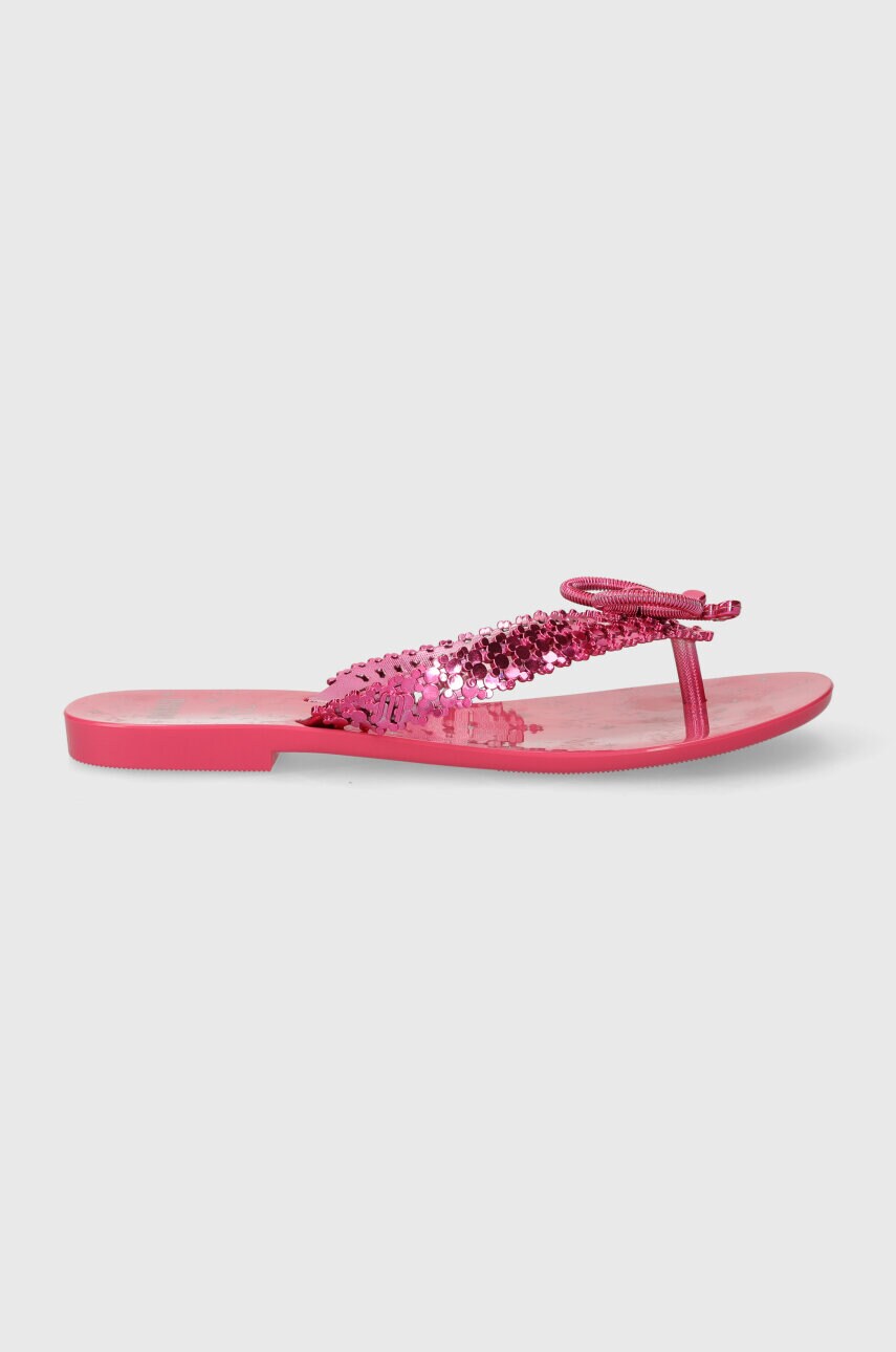 В'єтнамки Melissa MELISSA HARMONIC CHROME + DISNEY жіночі колір рожевий на плоскому ходу M.35754.V096