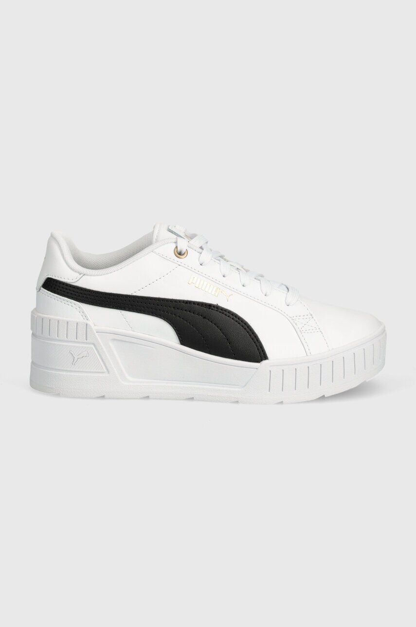 Шкіряні кросівки Puma Karmen Wedge колір білий 390985