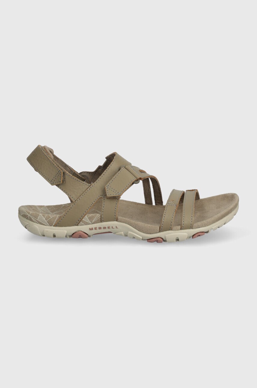 Шкіряні сандалі Merrell SANDSPUR ROSE CONVERT жіночі колір бежевий J003424