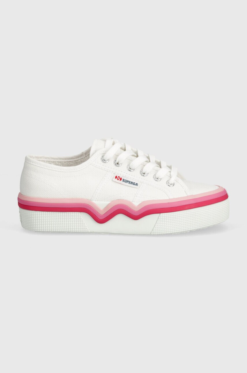 Кеди Superga 2740 LIQUIFY STRIPES жіночі колір білий S4128SW