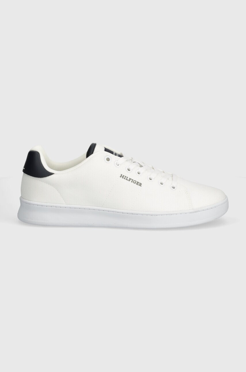 Кросівки Tommy Hilfiger COURT CUPSOLE PIQUE TEXTILE колір білий FM0FM04967