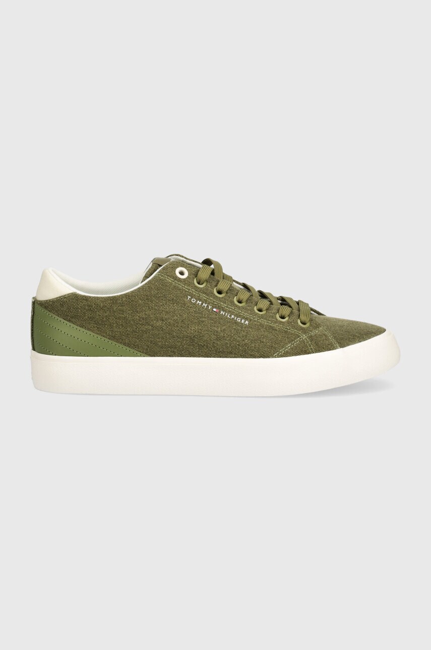 Кеди Tommy Hilfiger TH HI VULC LOW SUMMER CVS чоловічі колір зелений FM0FM05056