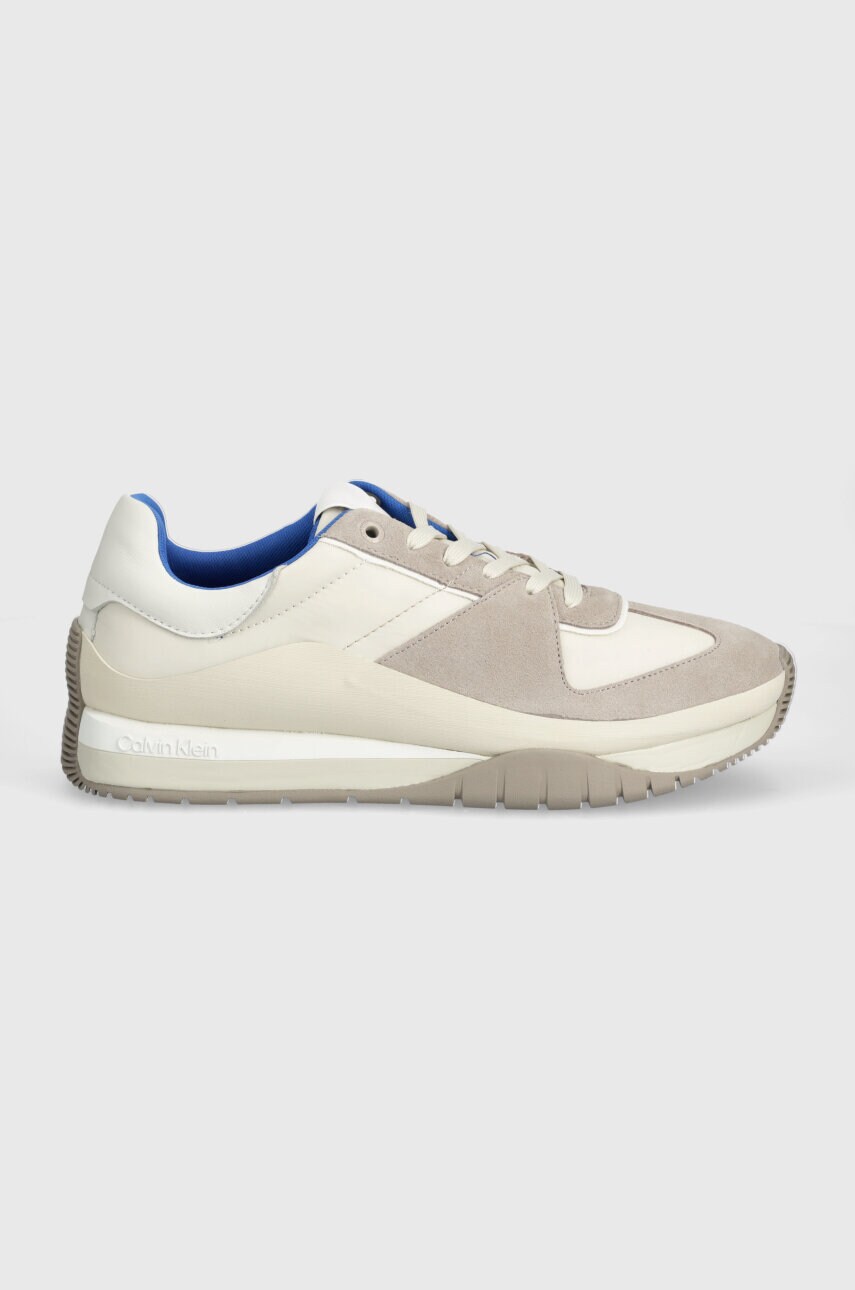 Кросівки Calvin Klein LOW TOP LACE UP MIX колір бежевий HM0HM01403