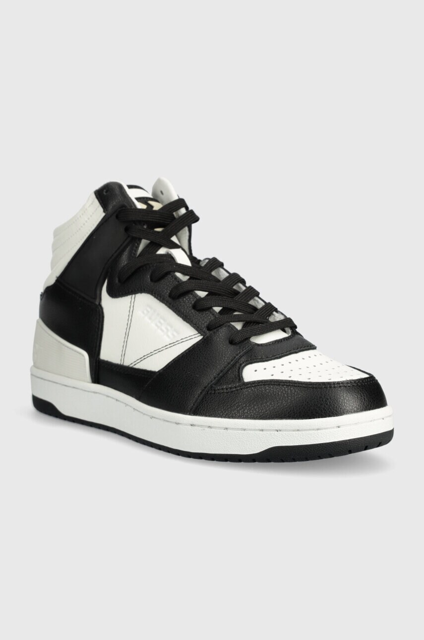 Шкіряні кросівки Guess SAVA MID колір чорний FMJSAM ELE12