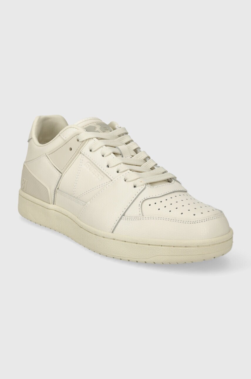 Шкіряні кросівки Guess SAVA LOW колір білий FMJSAW ELE12