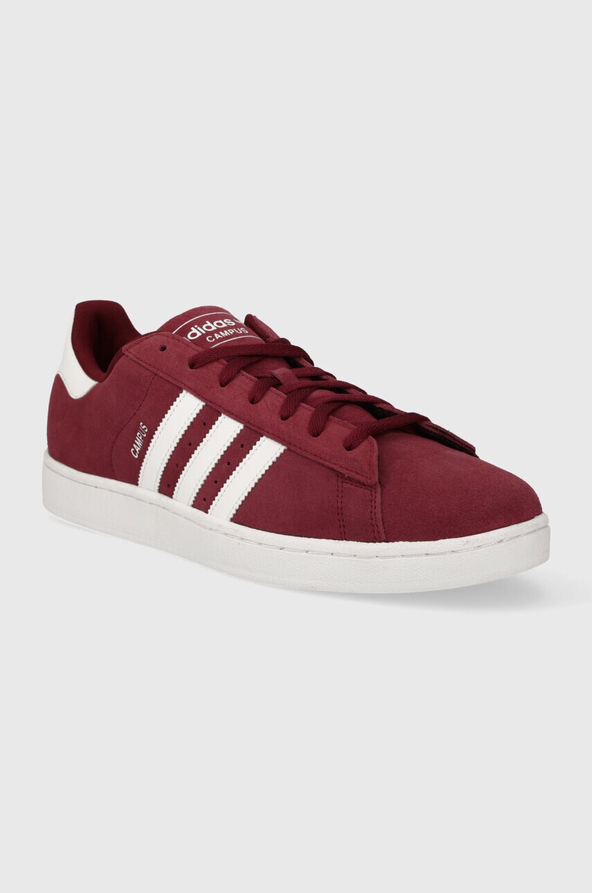 Замшеві кросівки adidas Originals Campus 2 колір бордовий