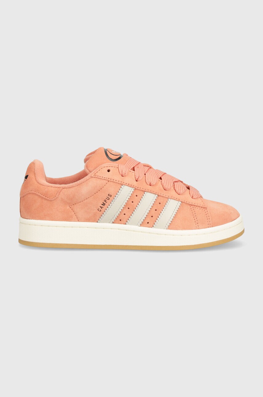 Замшеві кросівки adidas Originals CAMPUS 00s колір рожевий ID8268