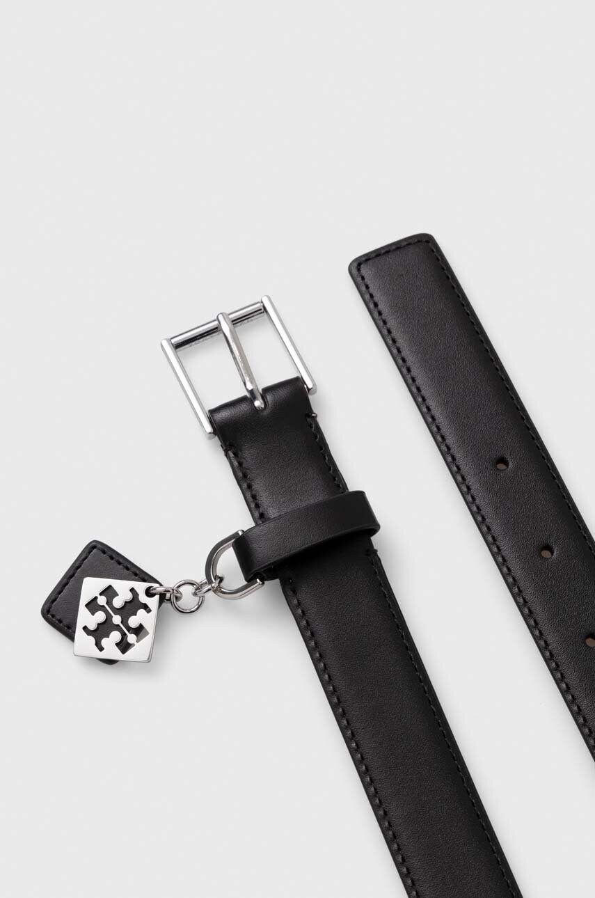 Шкіряний ремінь Tory Burch жіночий колір чорний