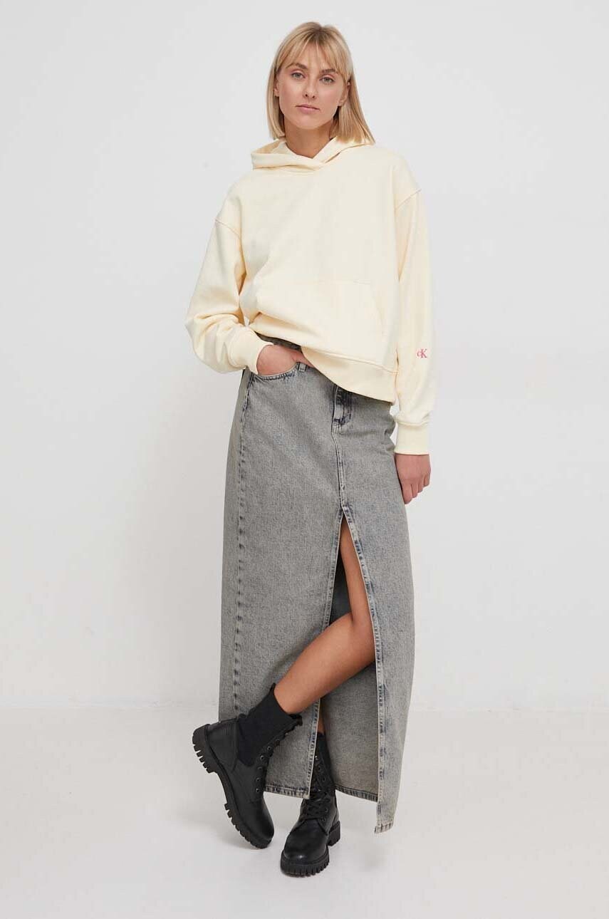 Джинсова спідниця Calvin Klein Jeans maxi пряма