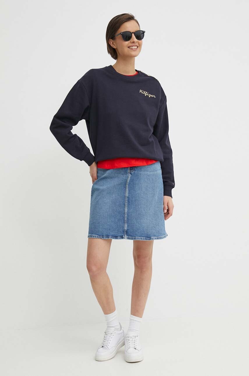 Джинсова спідниця Tommy Hilfiger mini розкльошена WW0WW42881