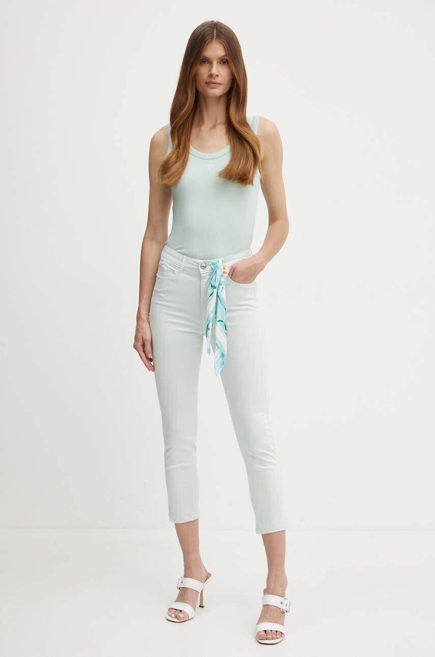 Джинси Guess 1981 CAPRI жіночі колір бірюзовий W4GA91 W93CE