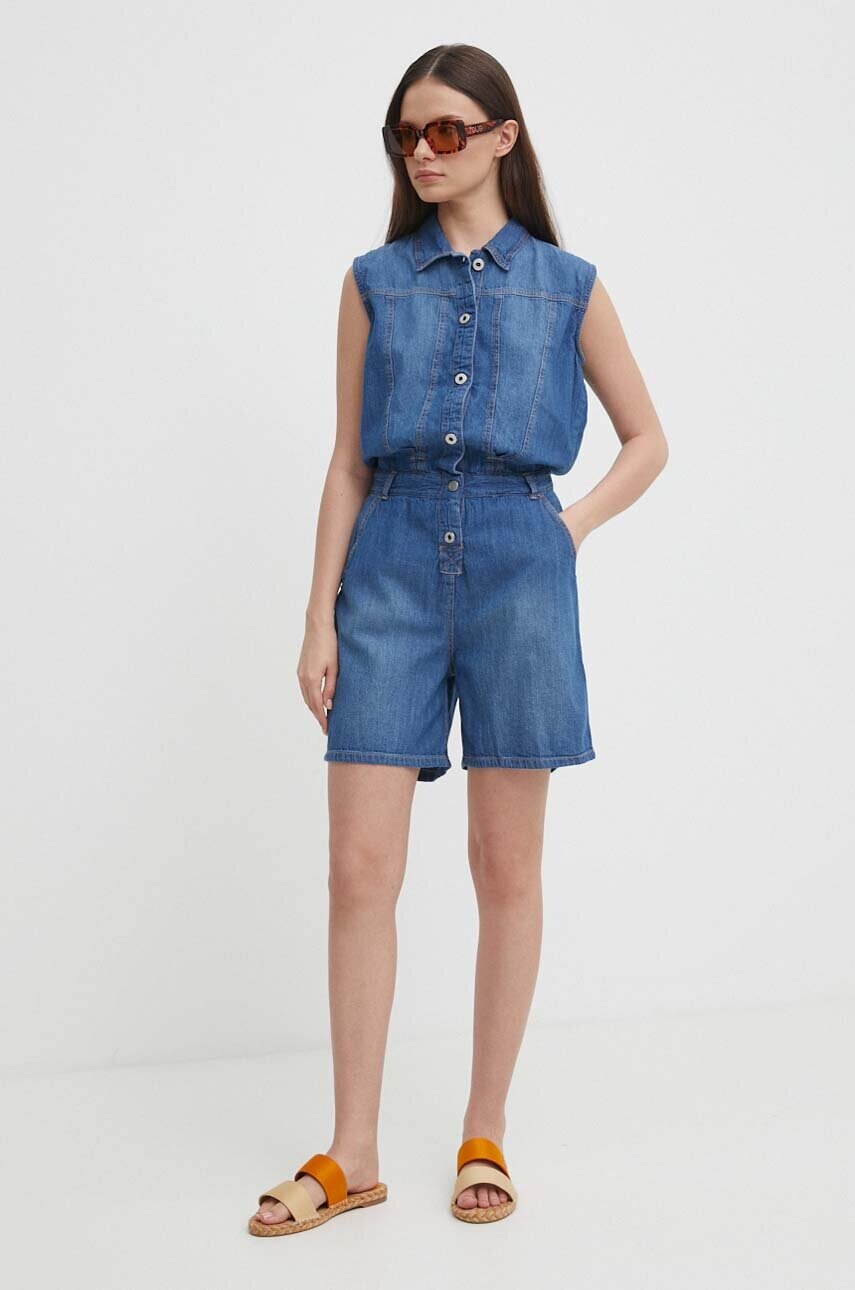 Бавовняний комбінезон Pepe Jeans JESS з бавовни коміром PL230488